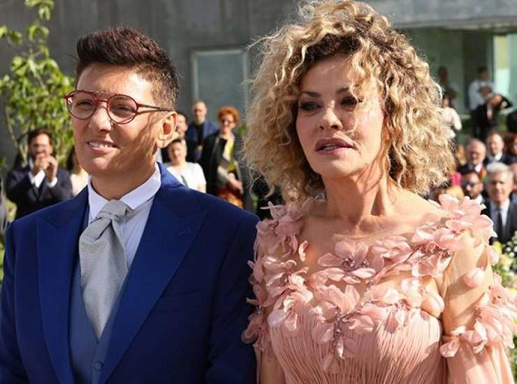 Imma Battaglia ed Eva Grimaldi il giorno del loro matrimonio
