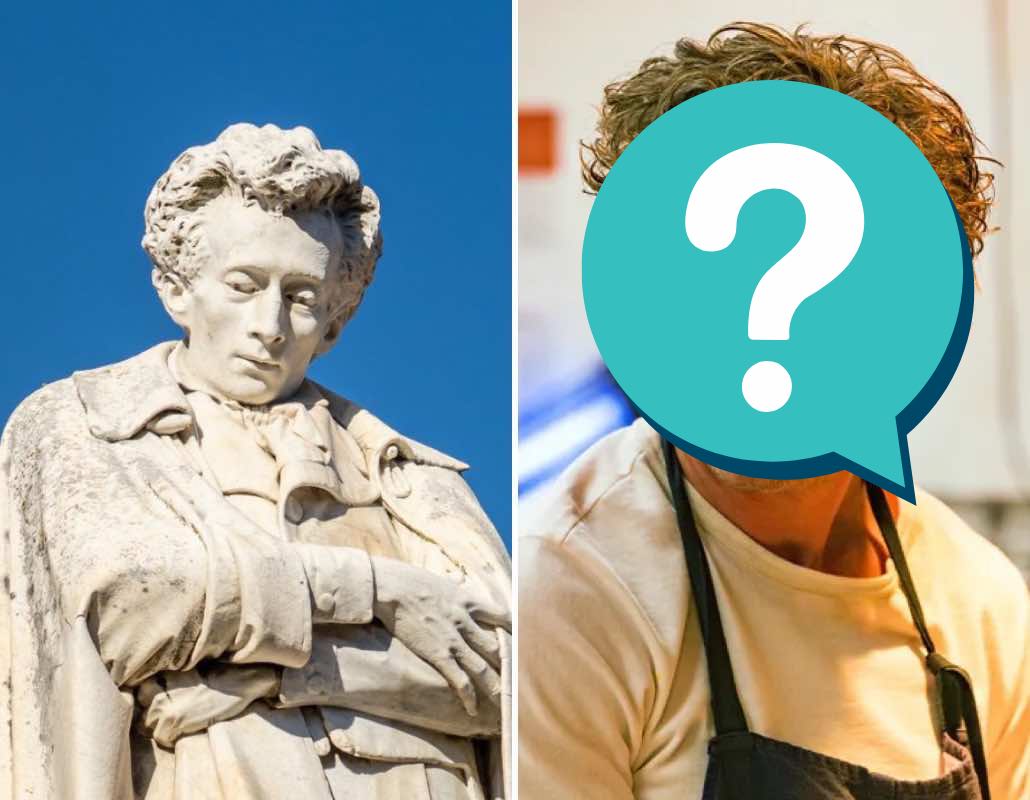 La somiglianza tra Leopardi e un attore moderno di Hollywood è sorprendente: guardate la foto e diteci che non è vero