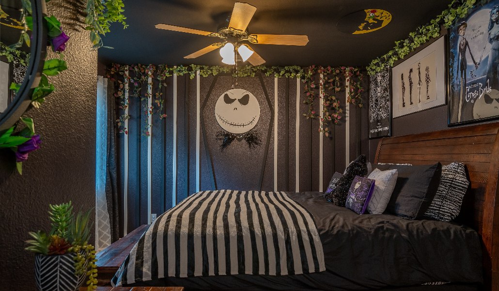 Ad Halloween nella stanza di Jack Skellington su Airbnb
